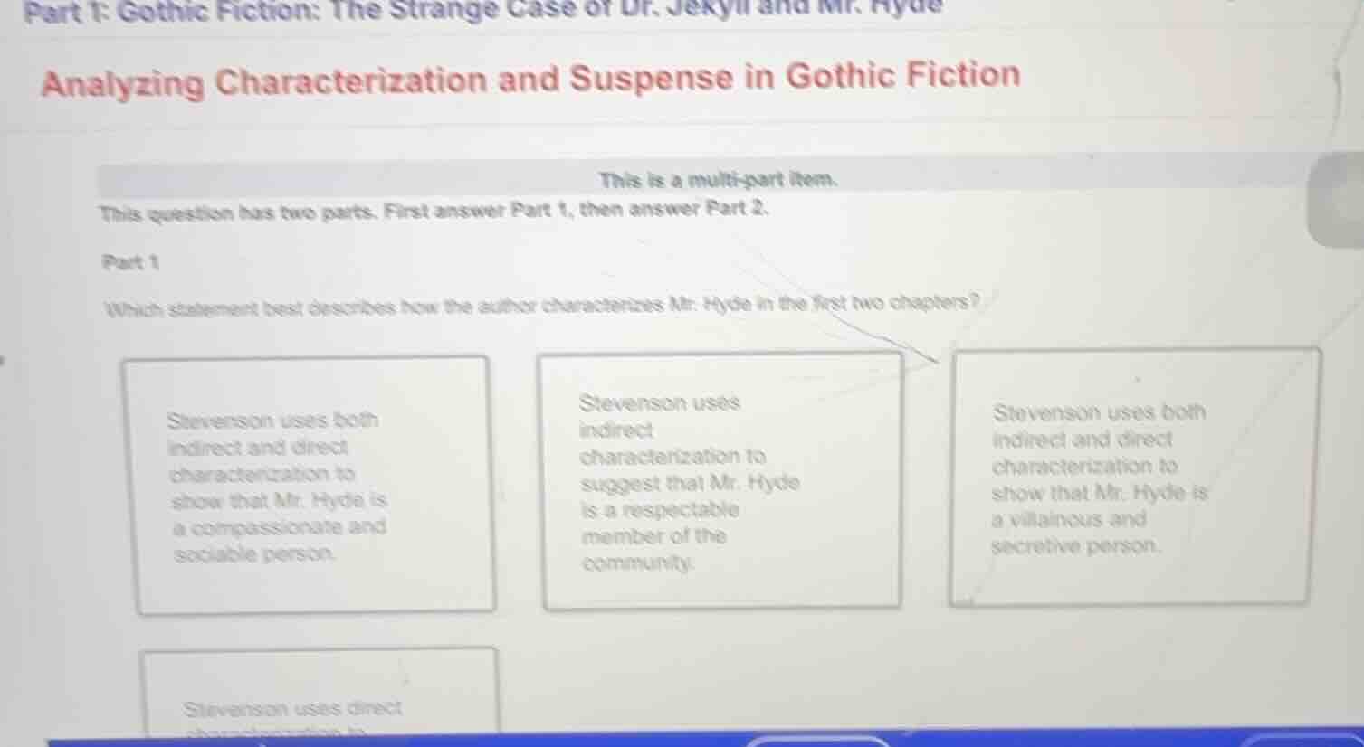 part 1: gothic fiction: the strange case of dr. jekyll and mr. hyde ana…