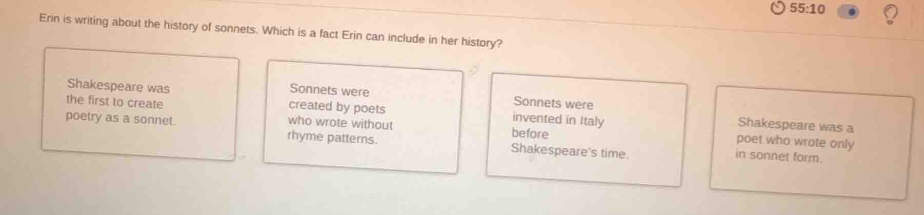 erin is writing about the history of sonnets. which is a fact erin can …