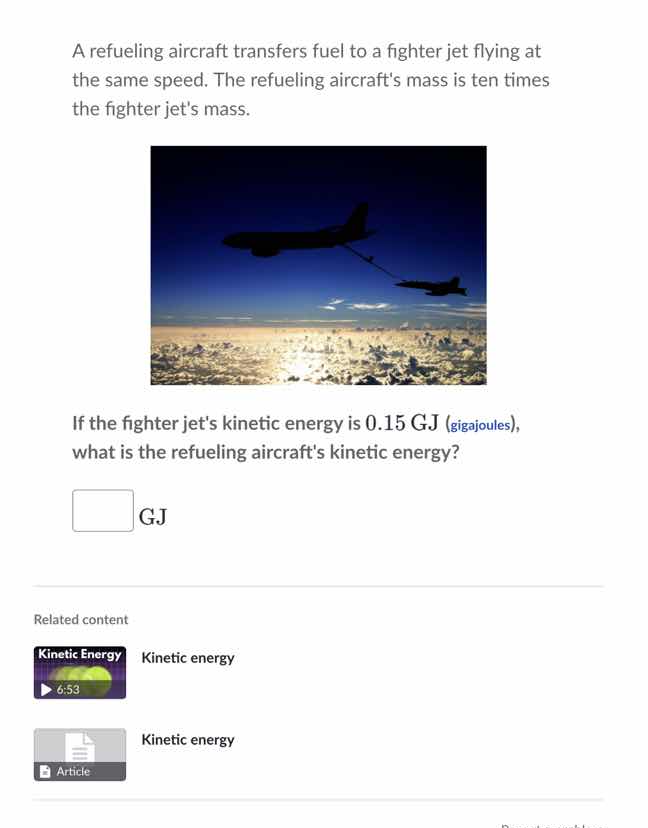 a refueling aircraft transfers fuel to a fighter jet flying at the same…