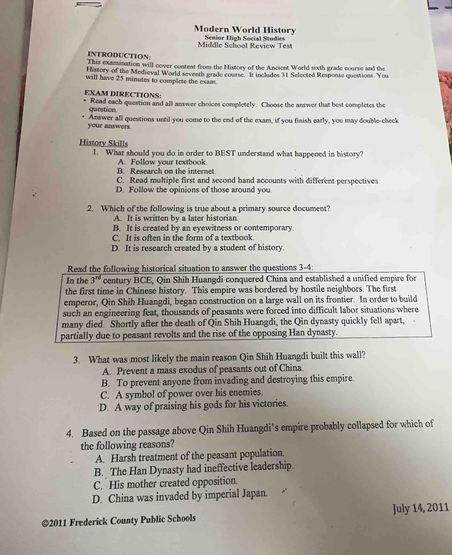 modern world history senior high social studies middle school review te…