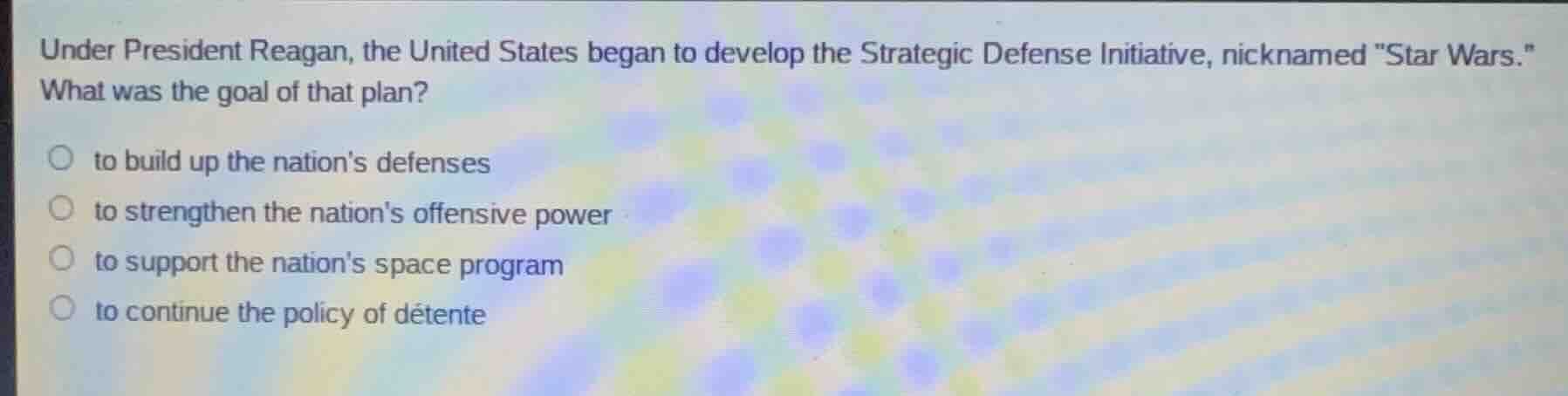 under president reagan, the united states began to develop the strategi…