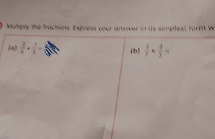 multiply the fractions. express your answer in its simplest form (a) $\…