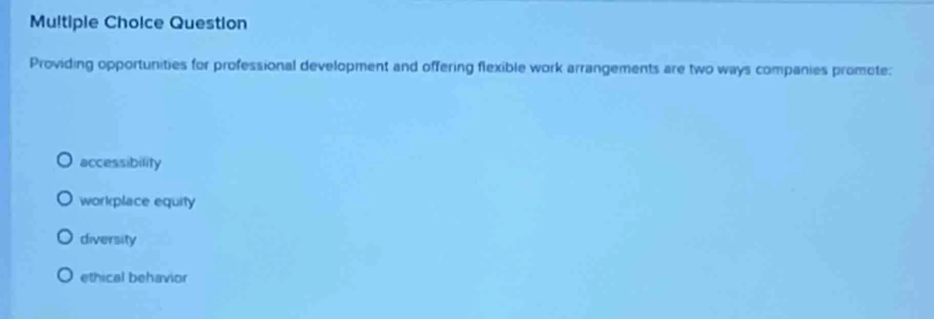 multiple choice question providing opportunities for professional devel…
