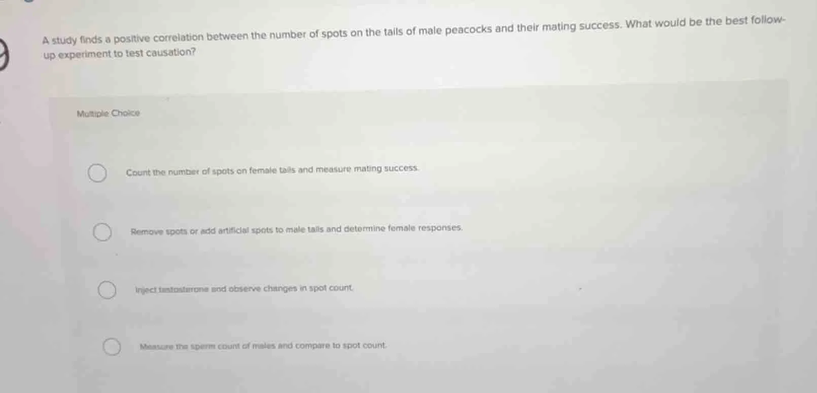 a study finds a positive correlation between the number of spots on the…