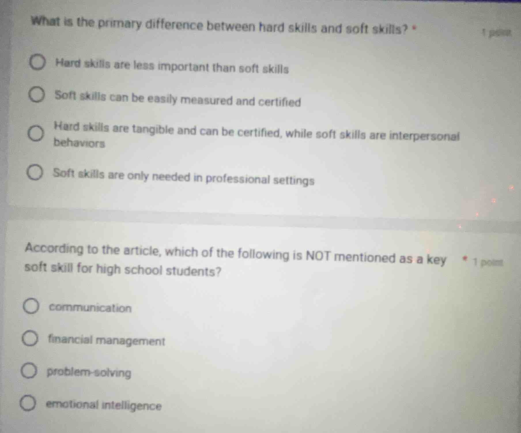 what is the primary difference between hard skills and soft skills? har…