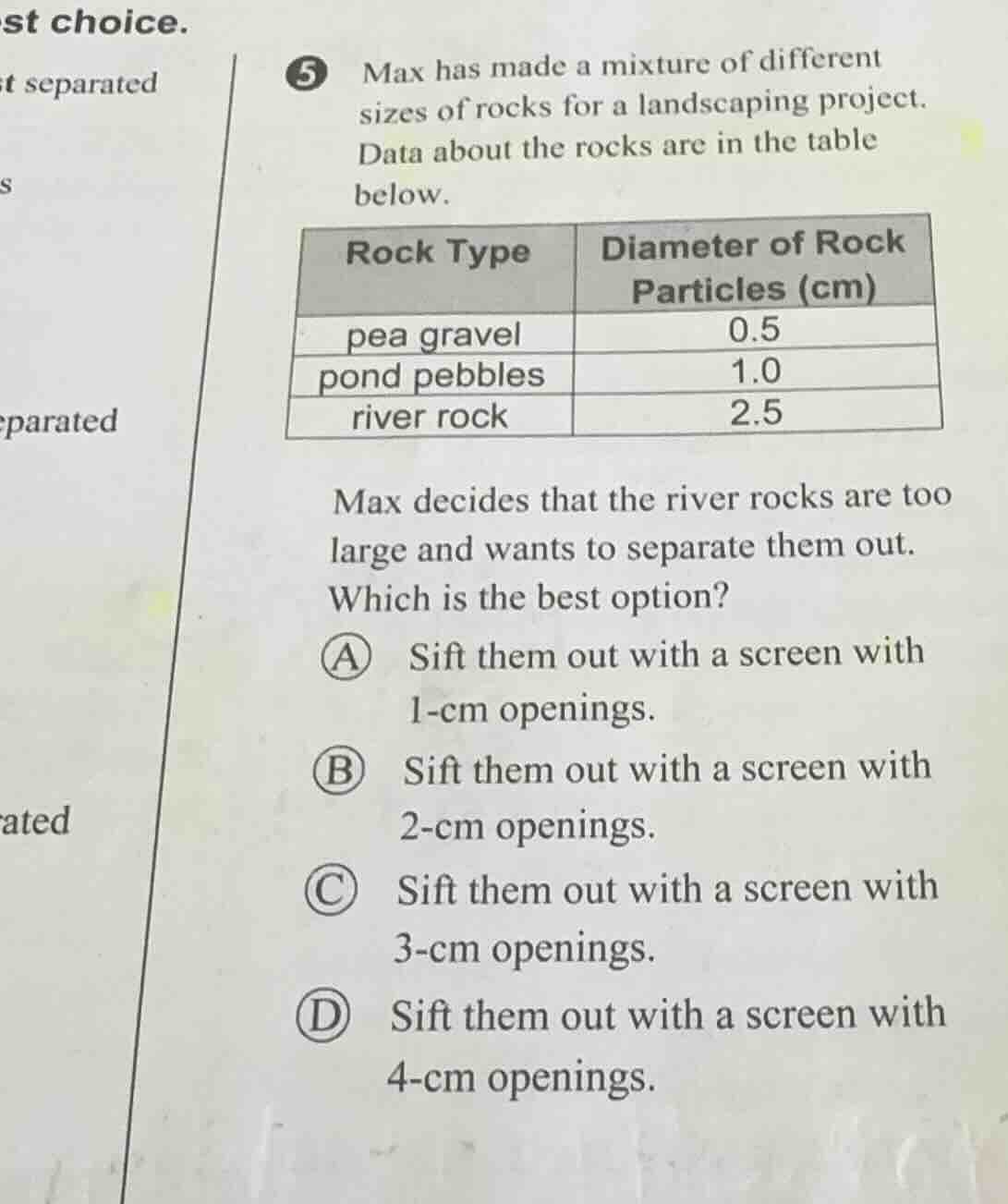 5 max has made a mixture of different sizes of rocks for a landscaping …