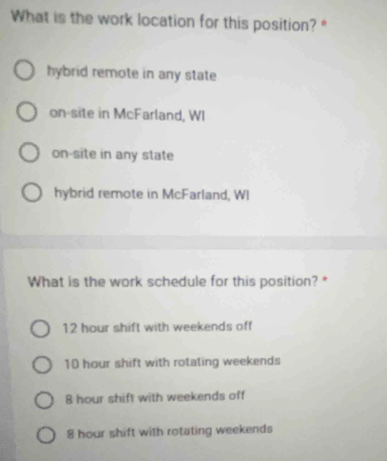 what is the work location for this position? * hybrid remote in any sta…