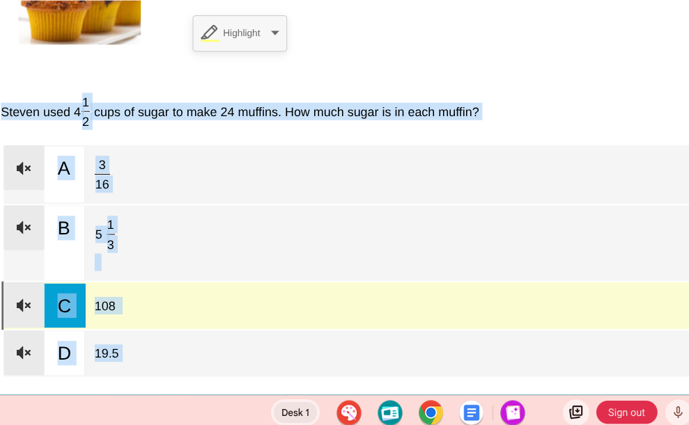 steven used $4\\frac{1}{2}$ cups of sugar to make 24 muffins. how much …