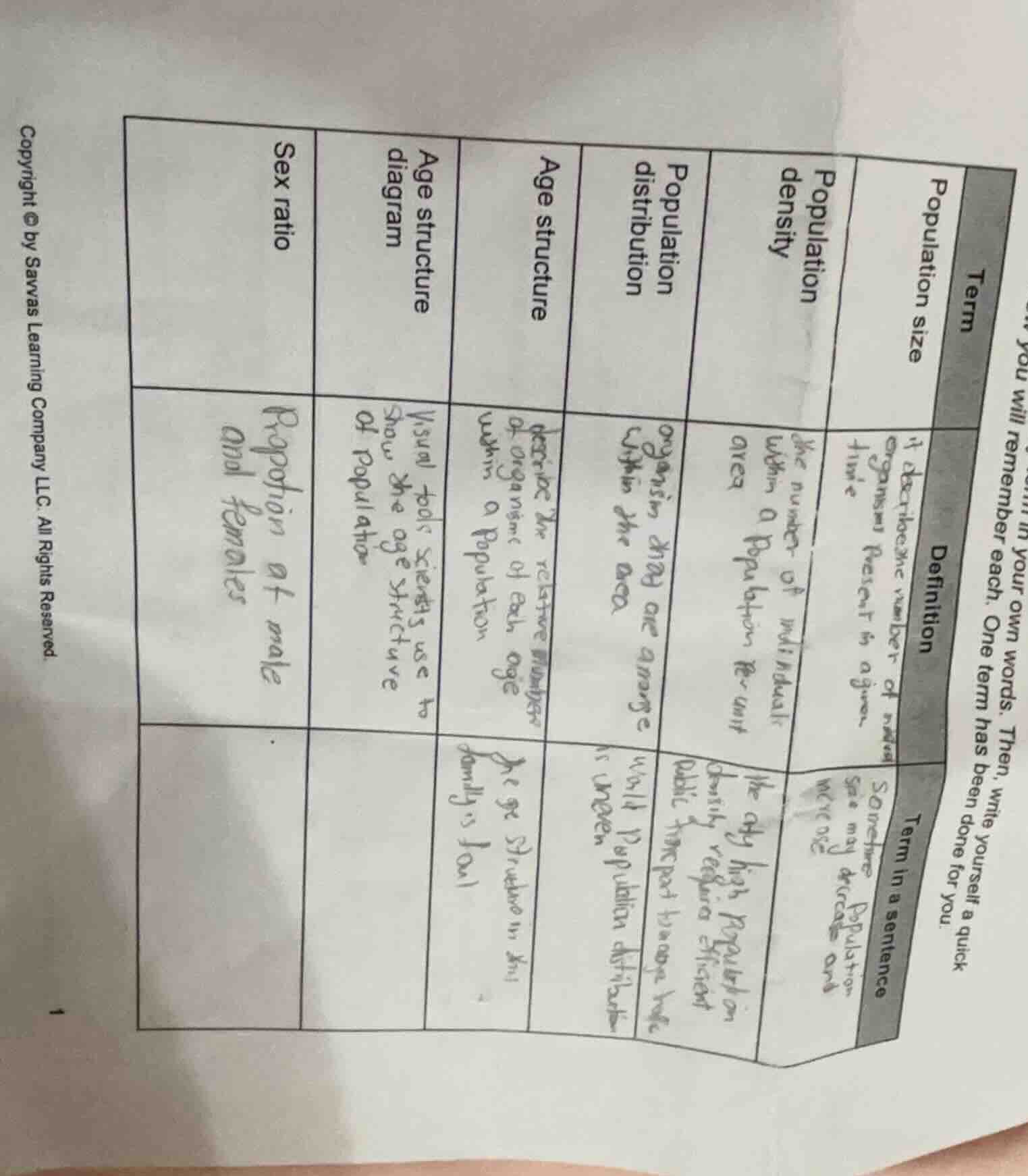 you will remember each. one term has been done for you. | term | defini…