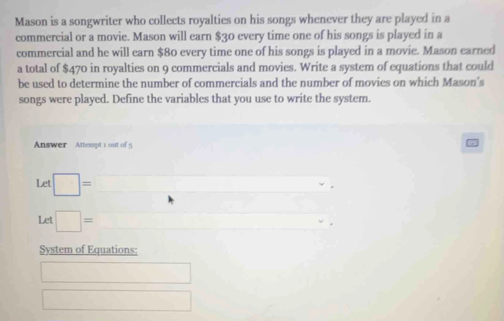 mason is a songwriter who collects royalties on his songs whenever they…