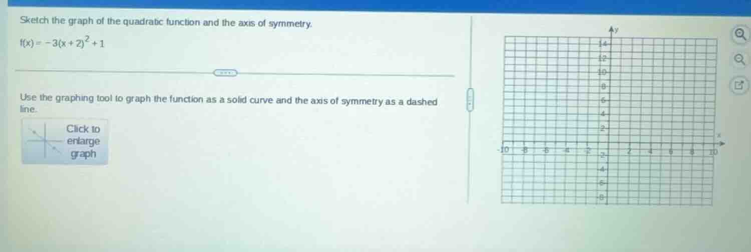 sketch the graph of the quadratic function and the axis of symmetry. $f…