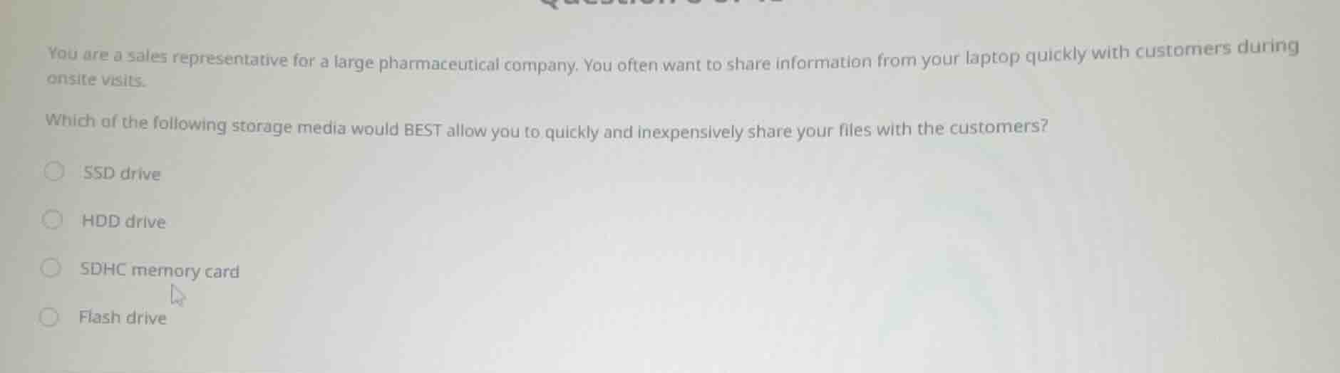 you are a sales representative for a large pharmaceutical company. you …