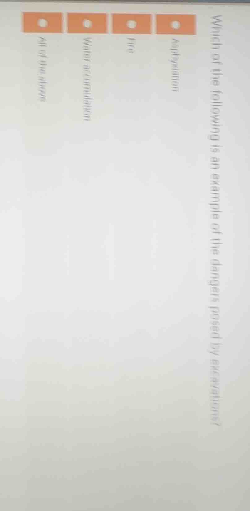 which of the following is an example of the dangers posed by excavation…