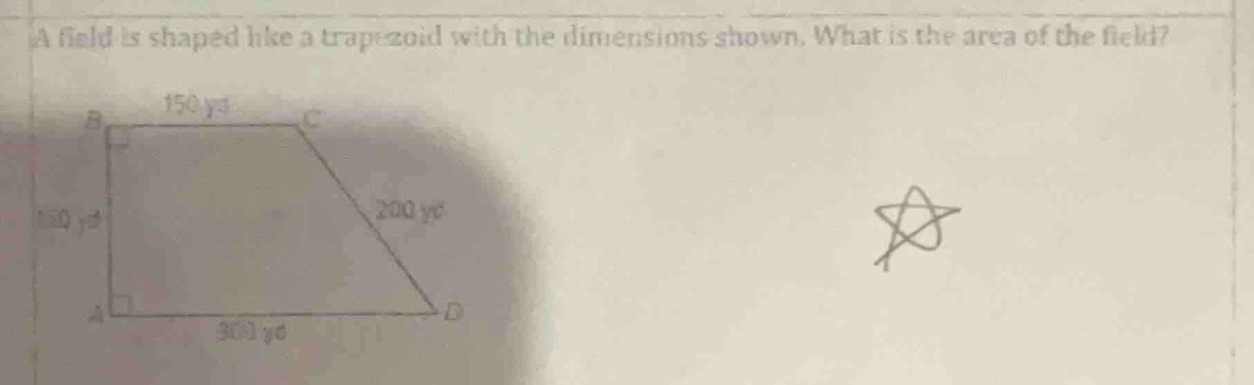 a field is shaped like a trapezoid with the dimensions shown. what is t…
