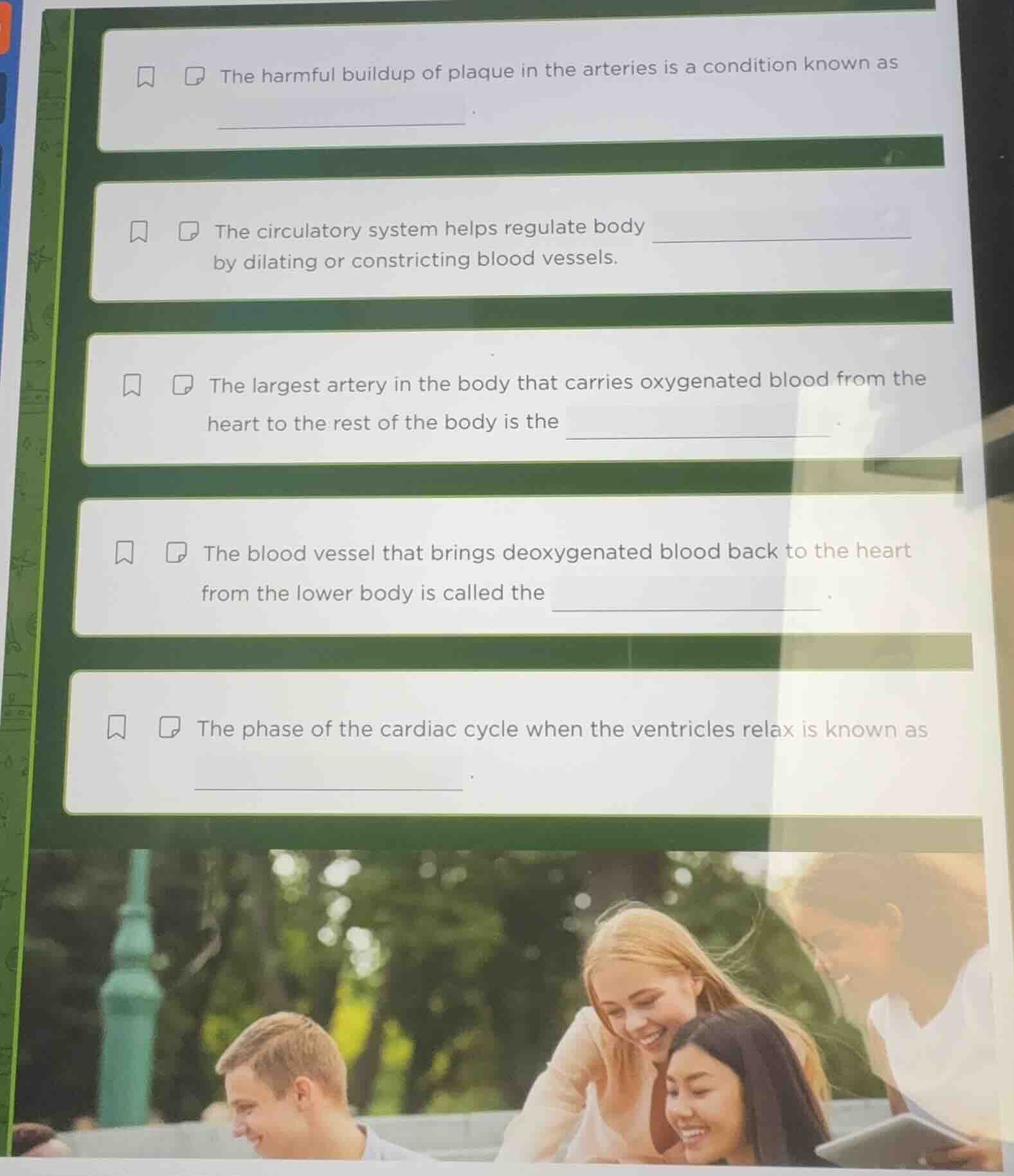 the harmful buildup of plaque in the arteries is a condition known as _…