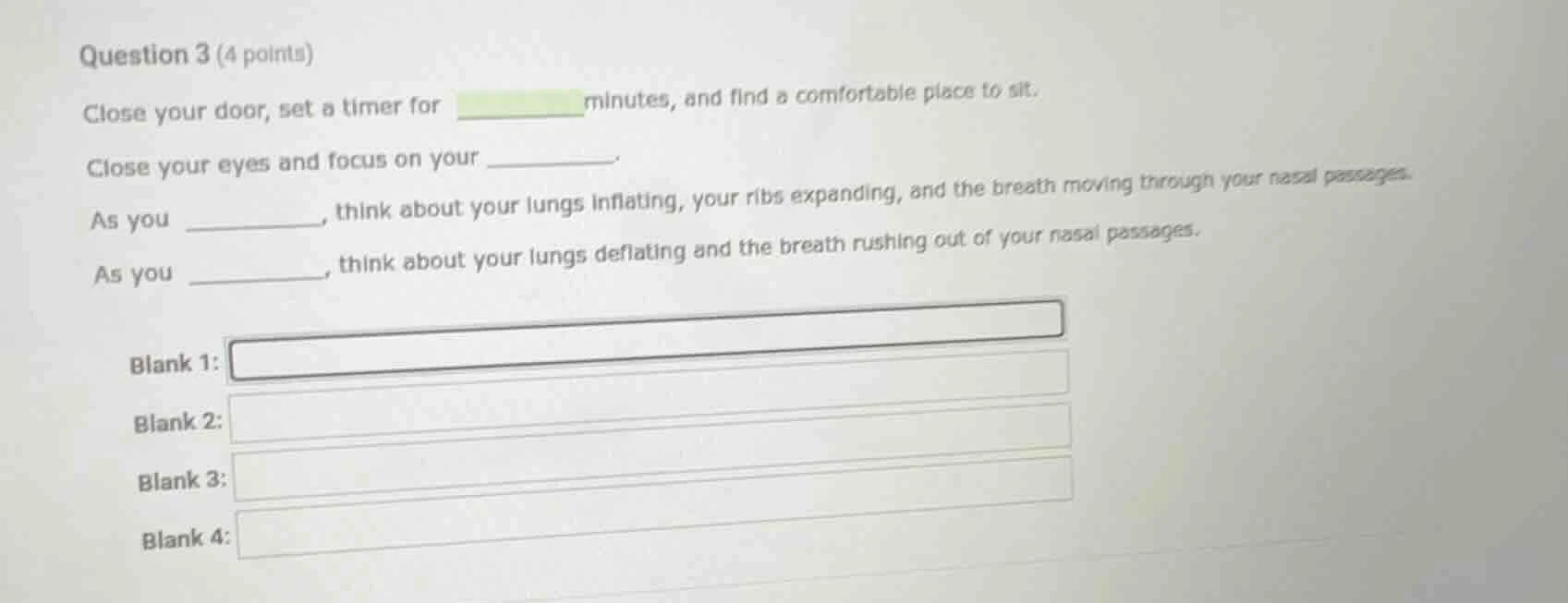 question 3 (4 points) close your door, set a timer for minutes, and fin…