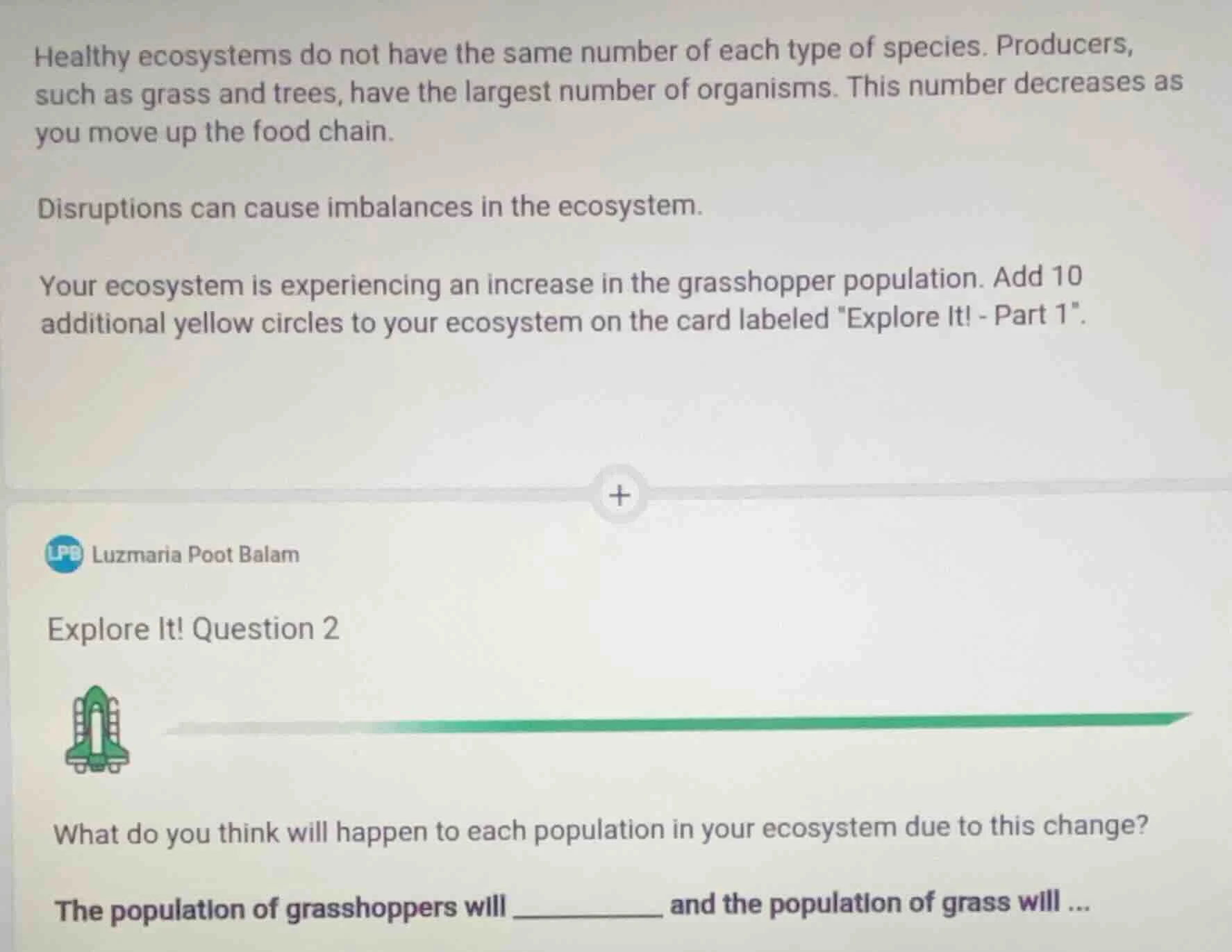 healthy ecosystems do not have the same number of each type of species.…