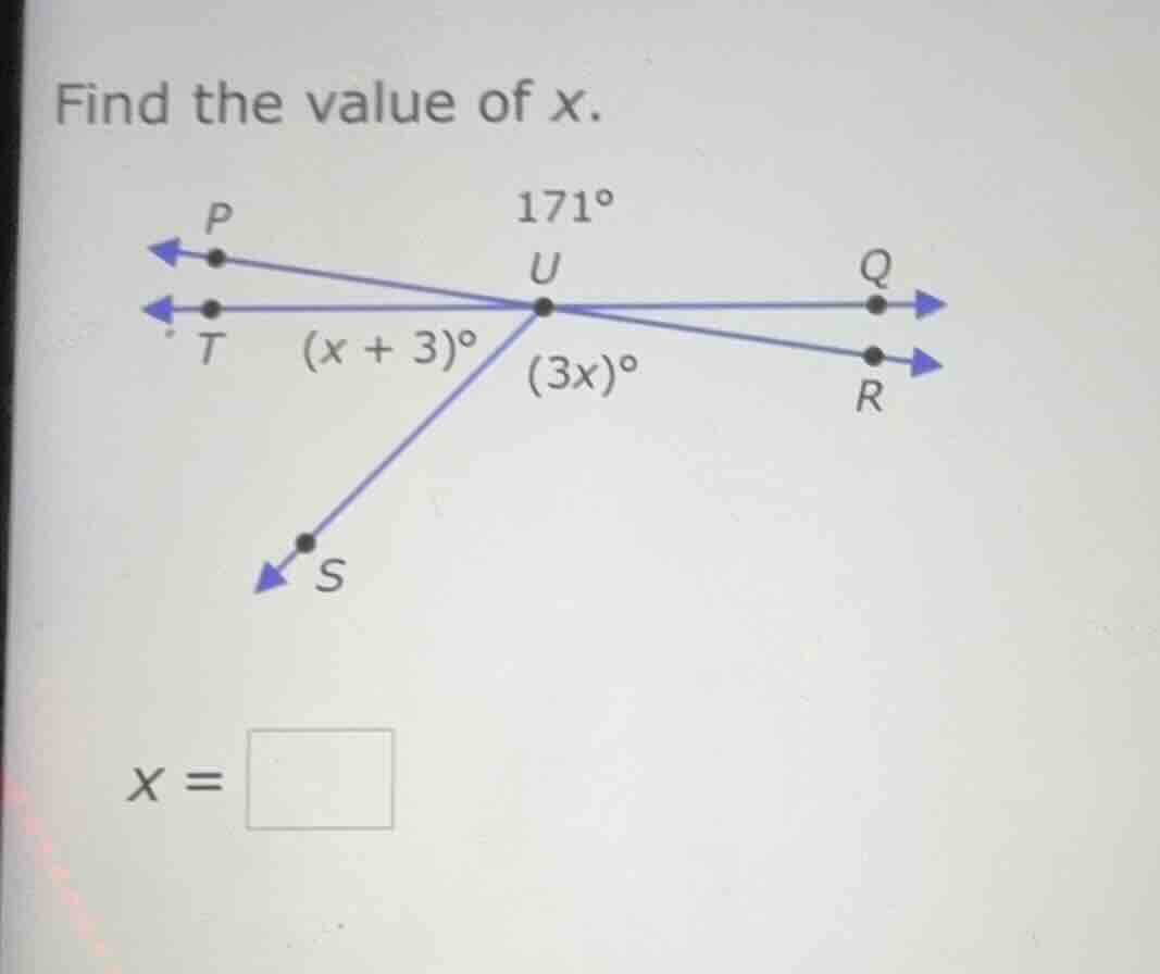 find the value of x. x = \\square