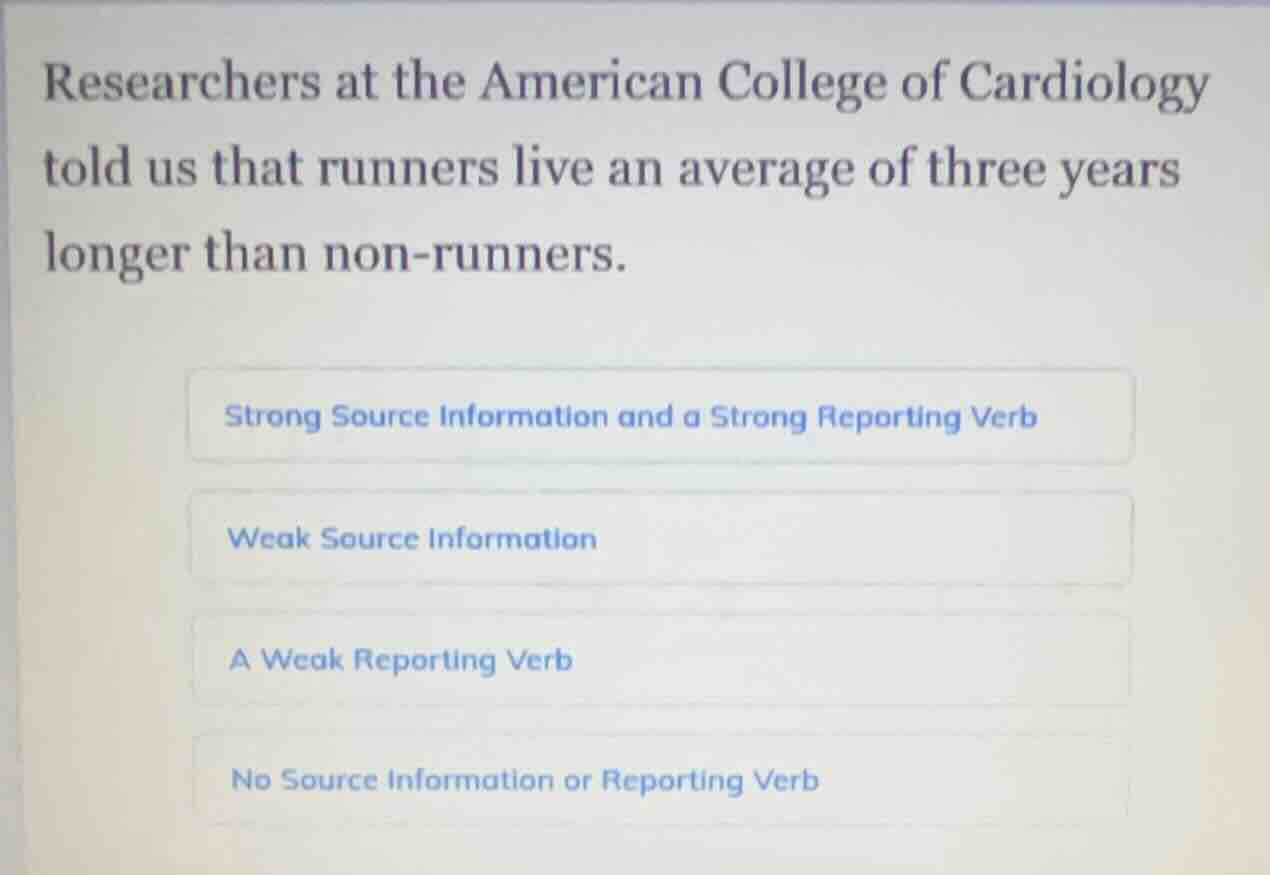 researchers at the american college of cardiology told us that runners …