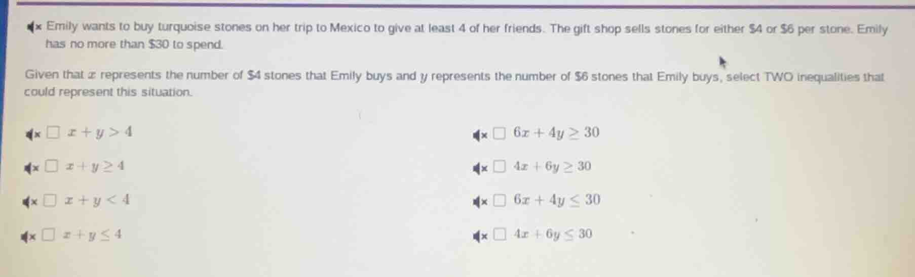 emily wants to buy turquoise stones on her trip to mexico to give at le…