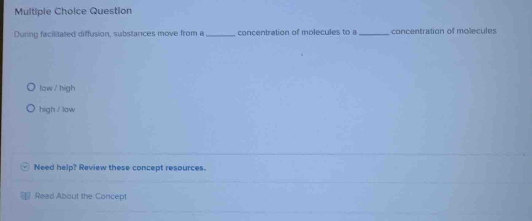 multiple choice question during facilitated diffusion, substances move …