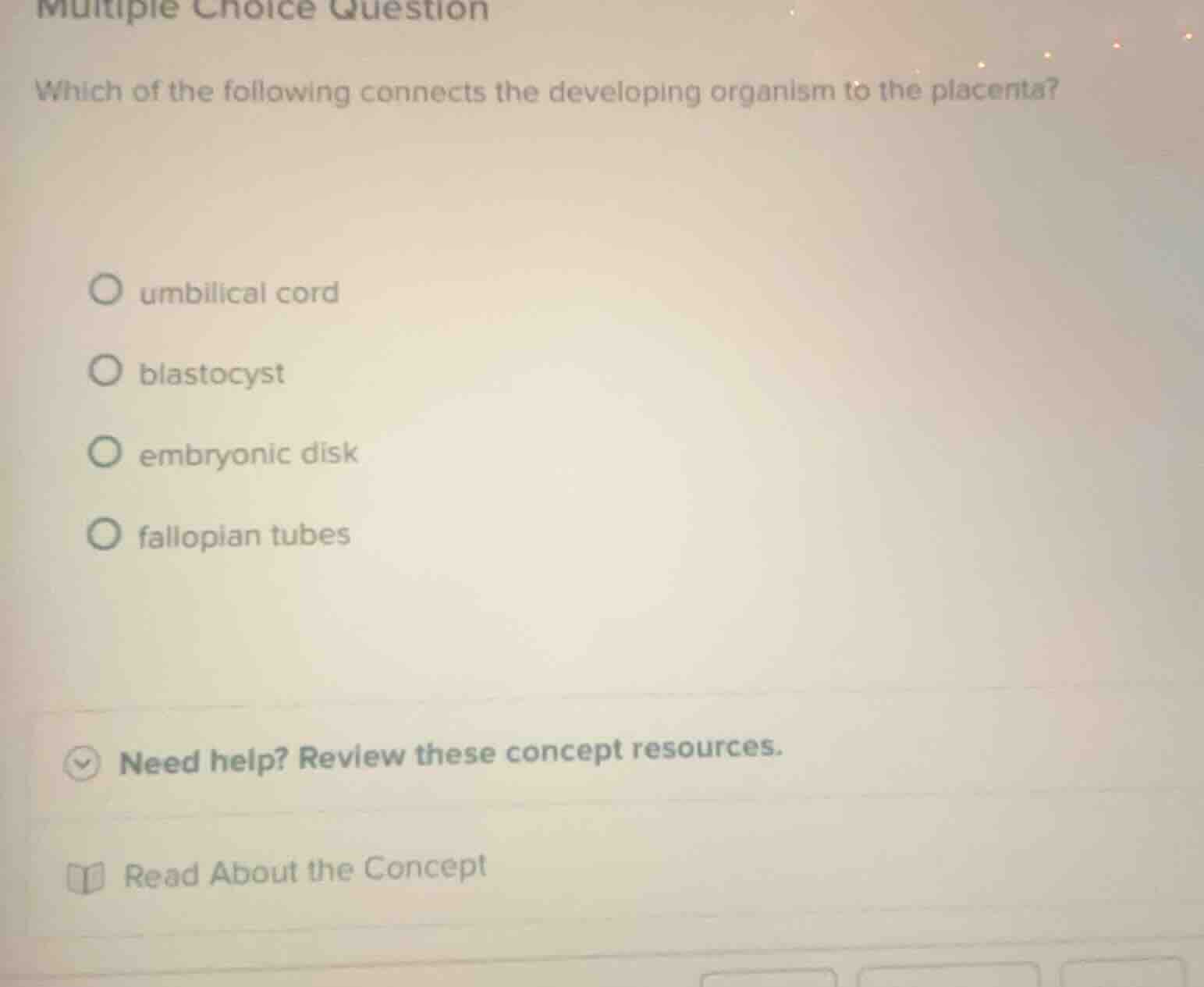 multiple choice question which of the following connects the developing…