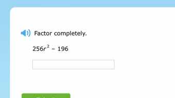 factor completely. 256r^{2}-196