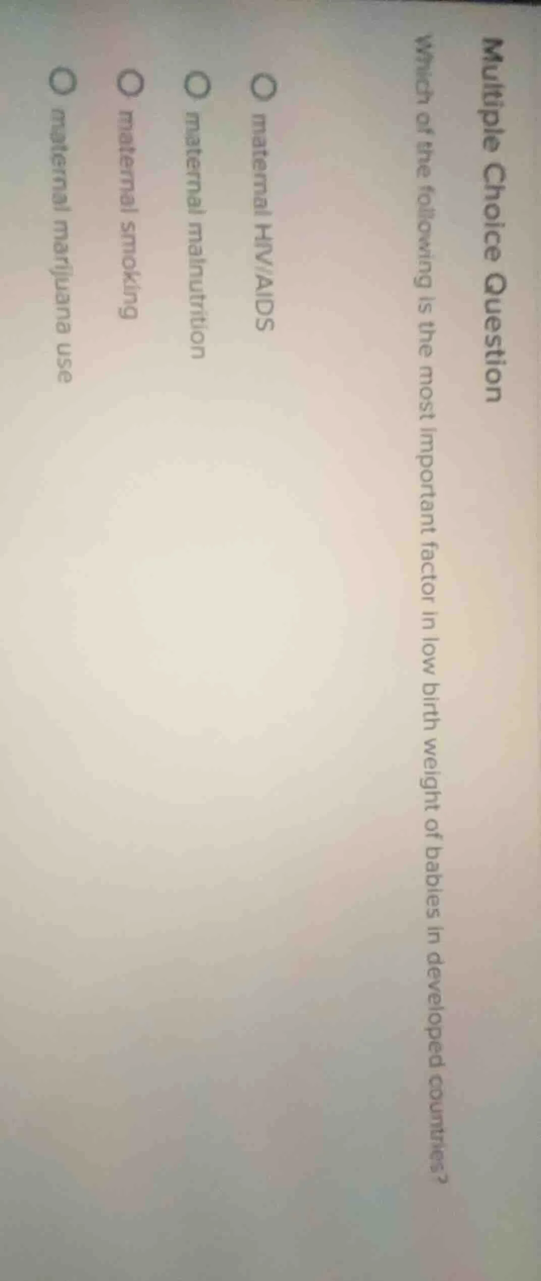 multiple choice question which of the following is the most important f…