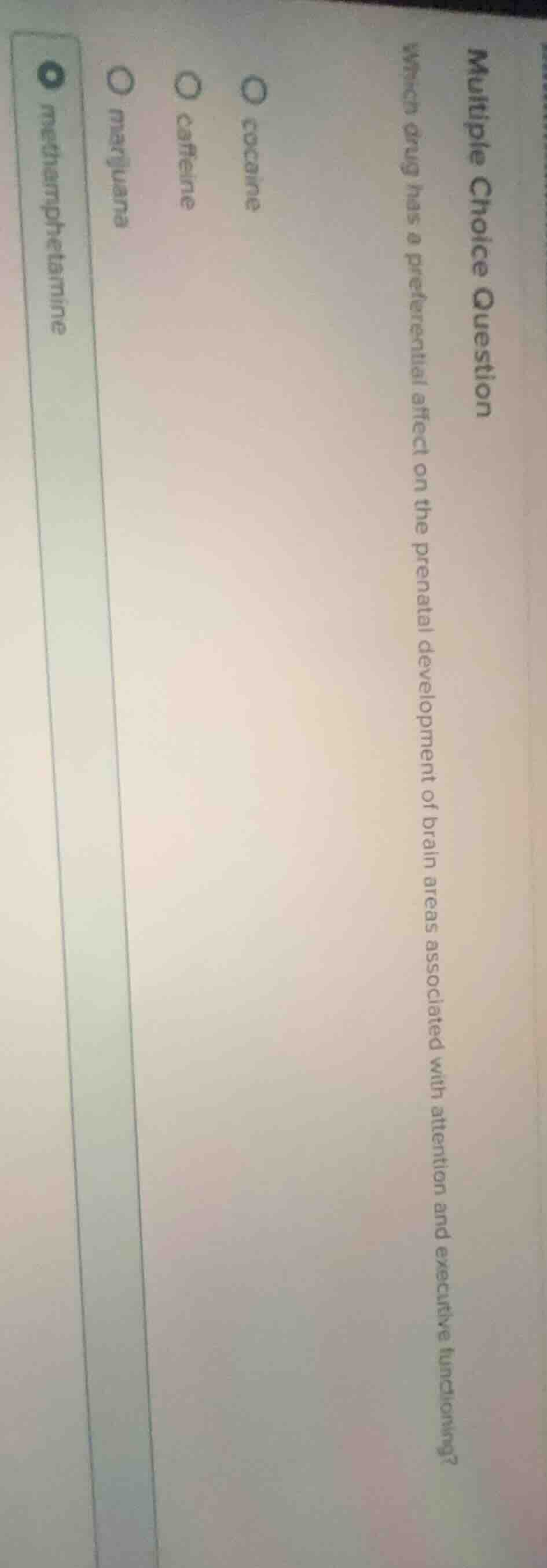 multiple choice question which drug has a preferential effect on the pr…