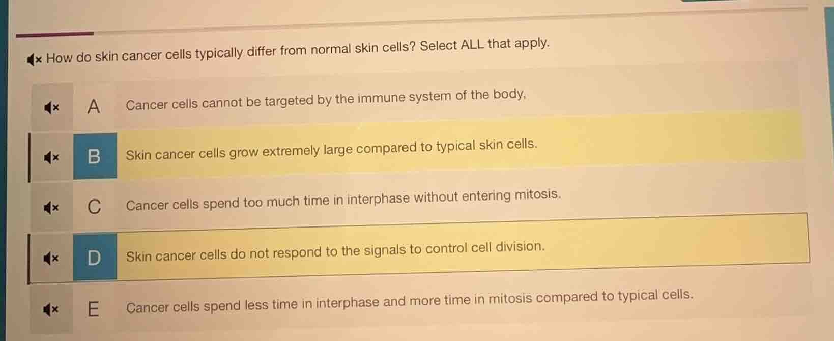 how do skin cancer cells typically differ from normal skin cells? selec…