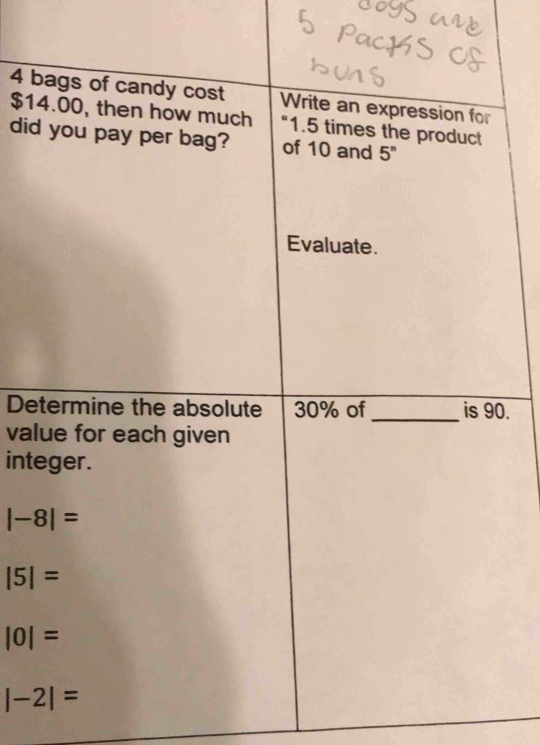 4 bags of candy cost $14.00, then how much did you pay per bag? write a…