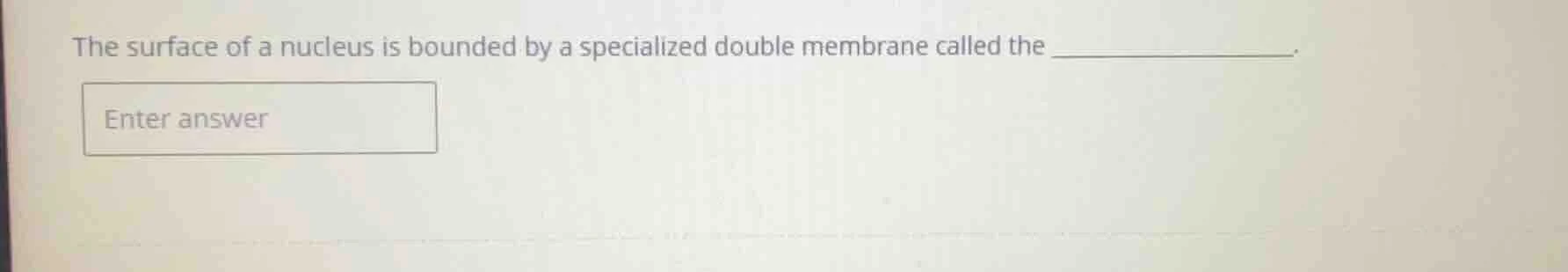 the surface of a nucleus is bounded by a specialized double membrane ca…