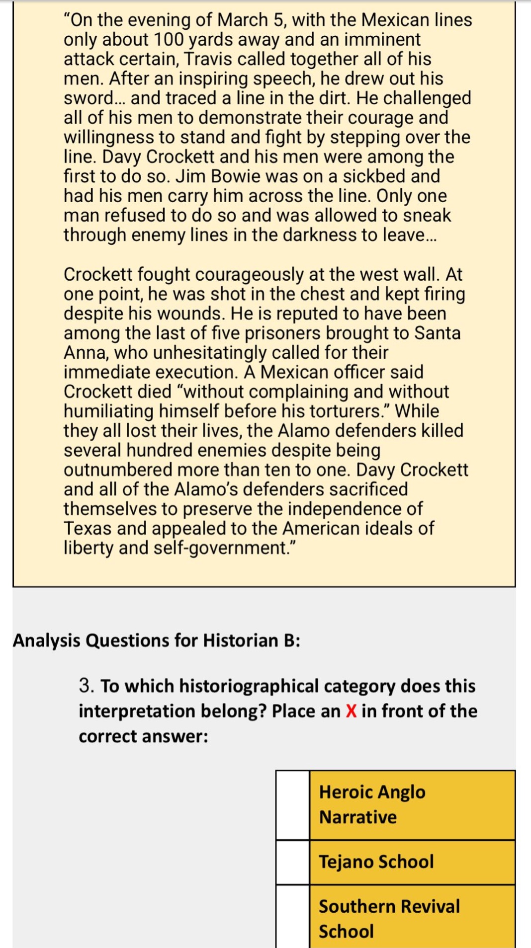 “on the evening of march 5, with the mexican lines only about 100 yards…