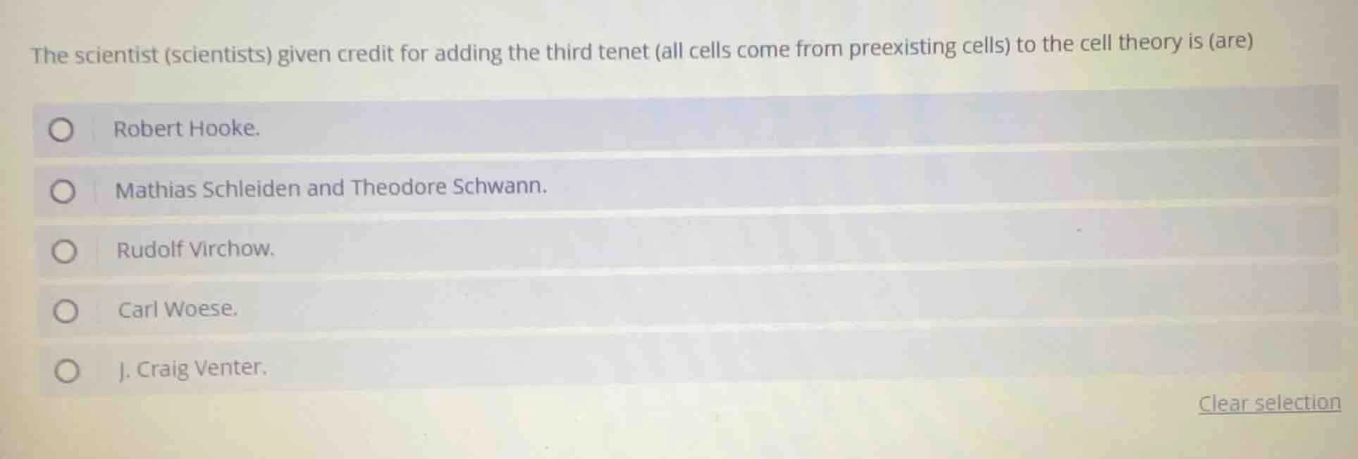 the scientist (scientists) given credit for adding the third tenet (all…