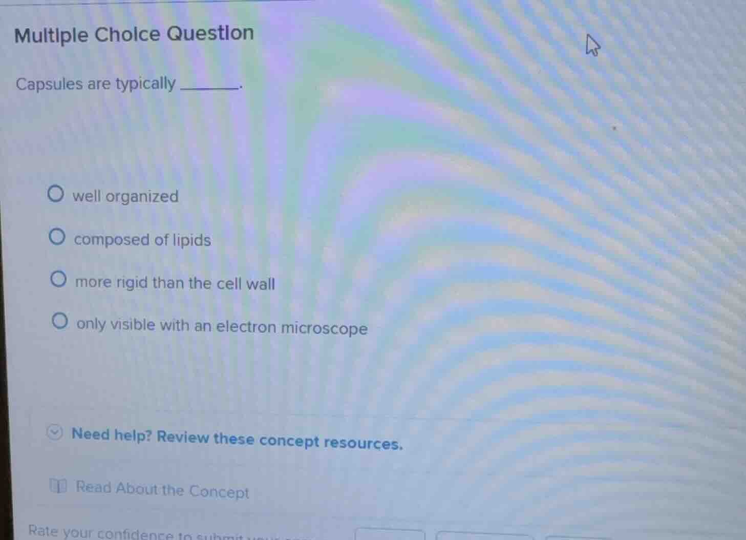 multiple choice question capsules are typically ______. - well organize…