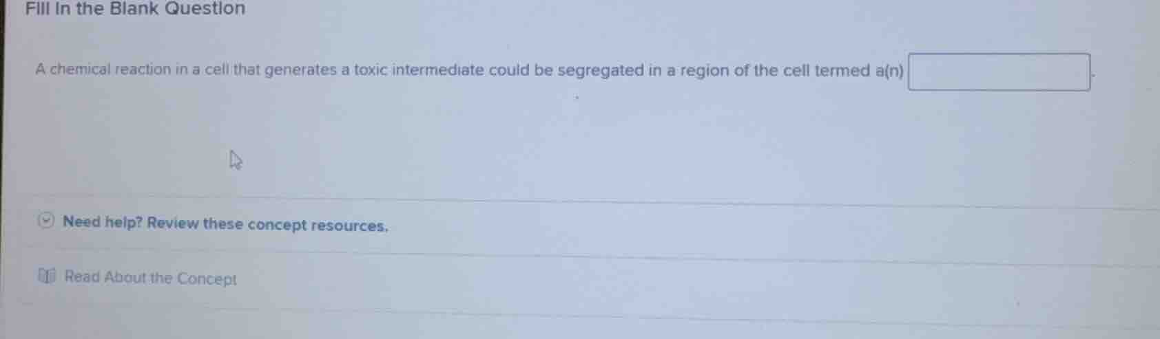 fill in the blank question a chemical reaction in a cell that generates…