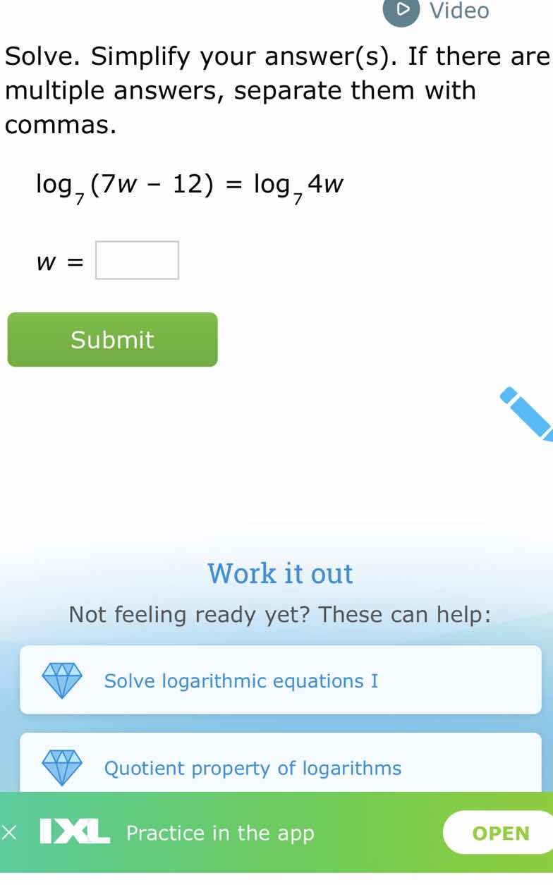 solve. simplify your answer(s). if there are multiple answers, separate…