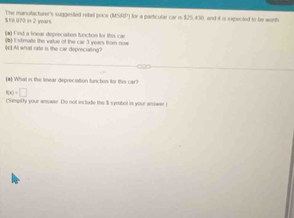 the manufacturers suggested retail price (msrp) for a particular car is…