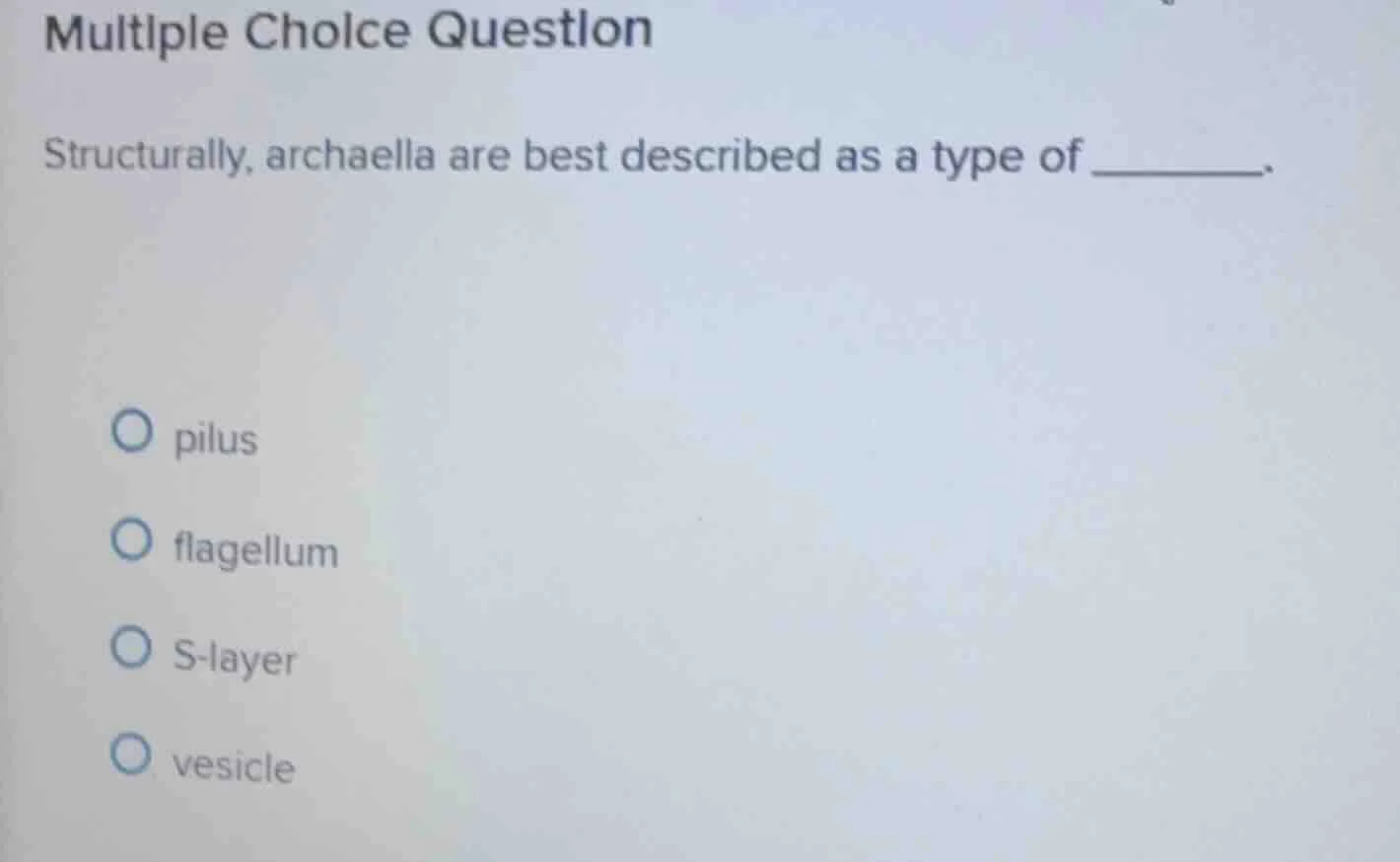 multiple choice question structurally, archaella are best described as …