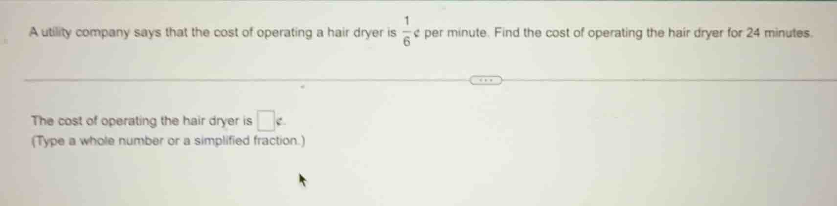 a utility company says that the cost of operating a hair dryer is \\(\f…