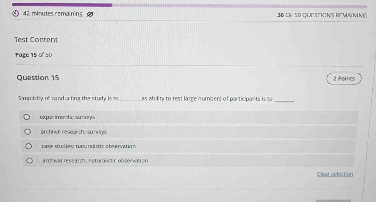 test content page 15 of 50 question 15 2 points simplicity of conductin…