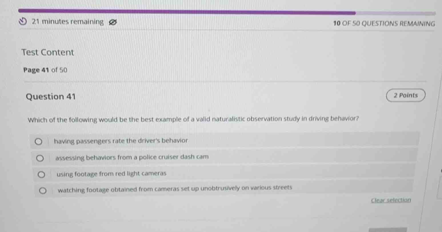 question 41 which of the following would be the best example of a valid…