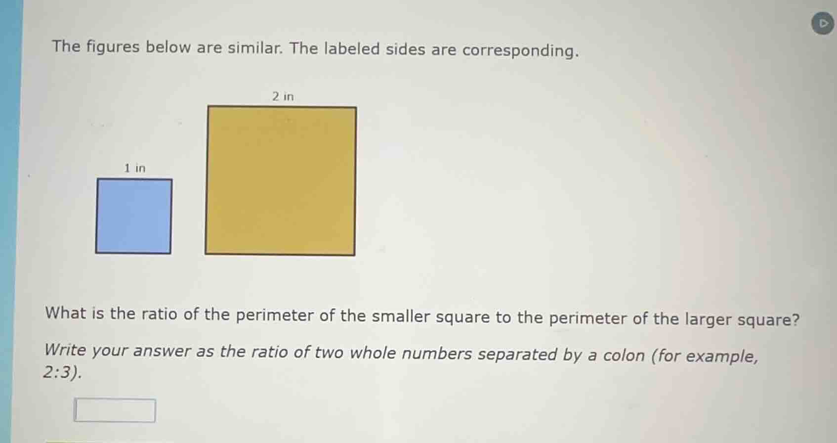 the figures below are similar. the labeled sides are corresponding. wha…