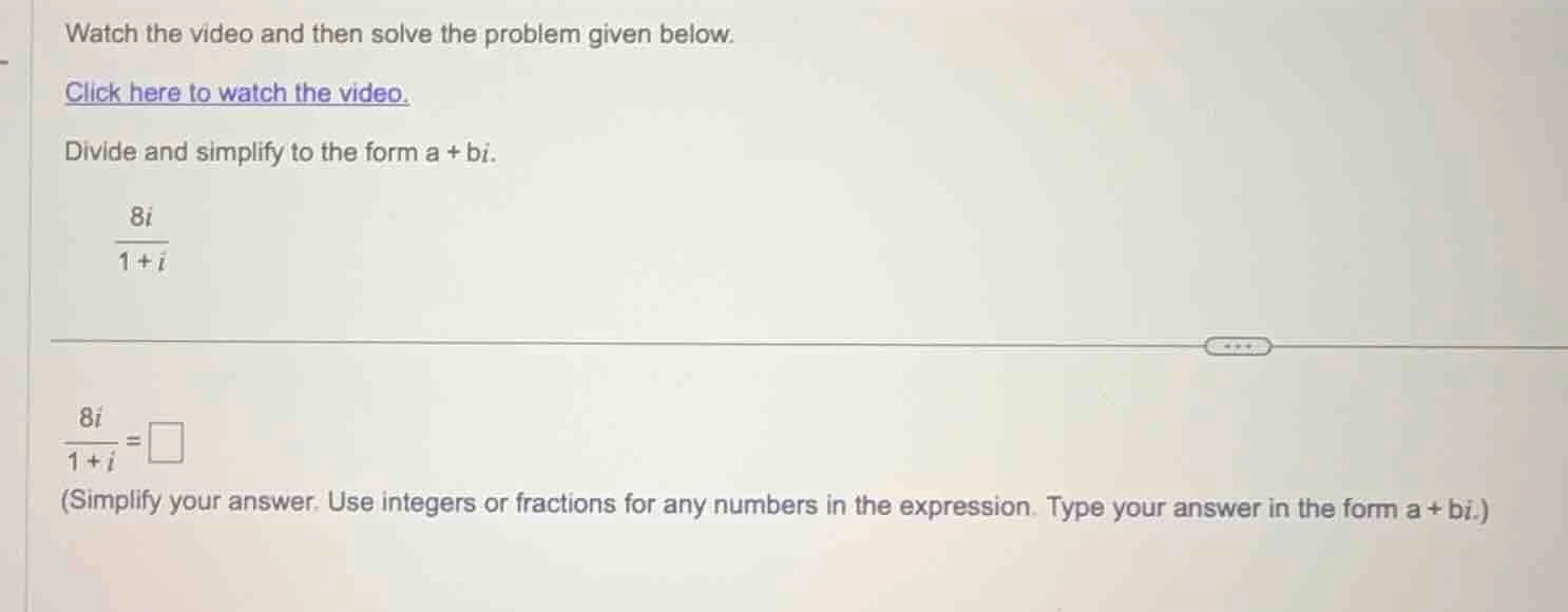 watch the video and then solve the problem given below. click here to w…