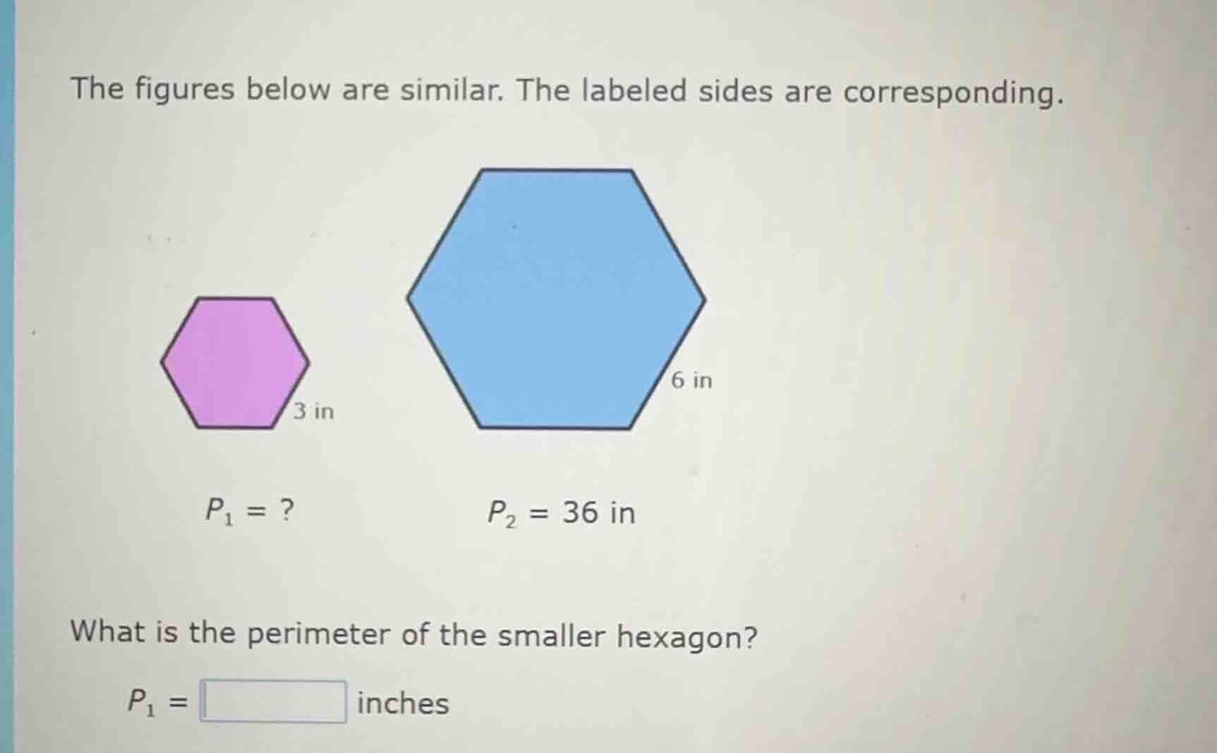 the figures below are similar. the labeled sides are corresponding. $p_…
