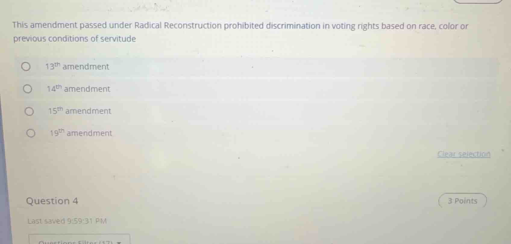 this amendment passed under radical reconstruction prohibited discrimin…
