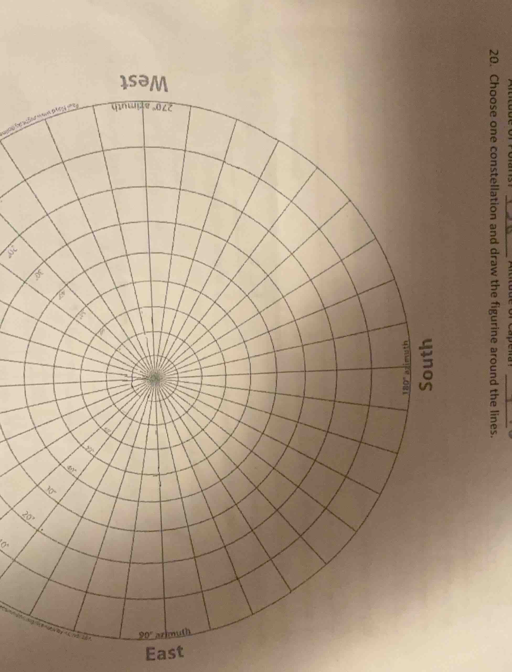 20. choose one constellation and draw the figurine around the lines.