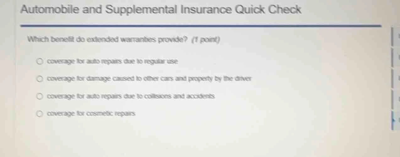 automobile and supplemental insurance quick check which benefit do exte…