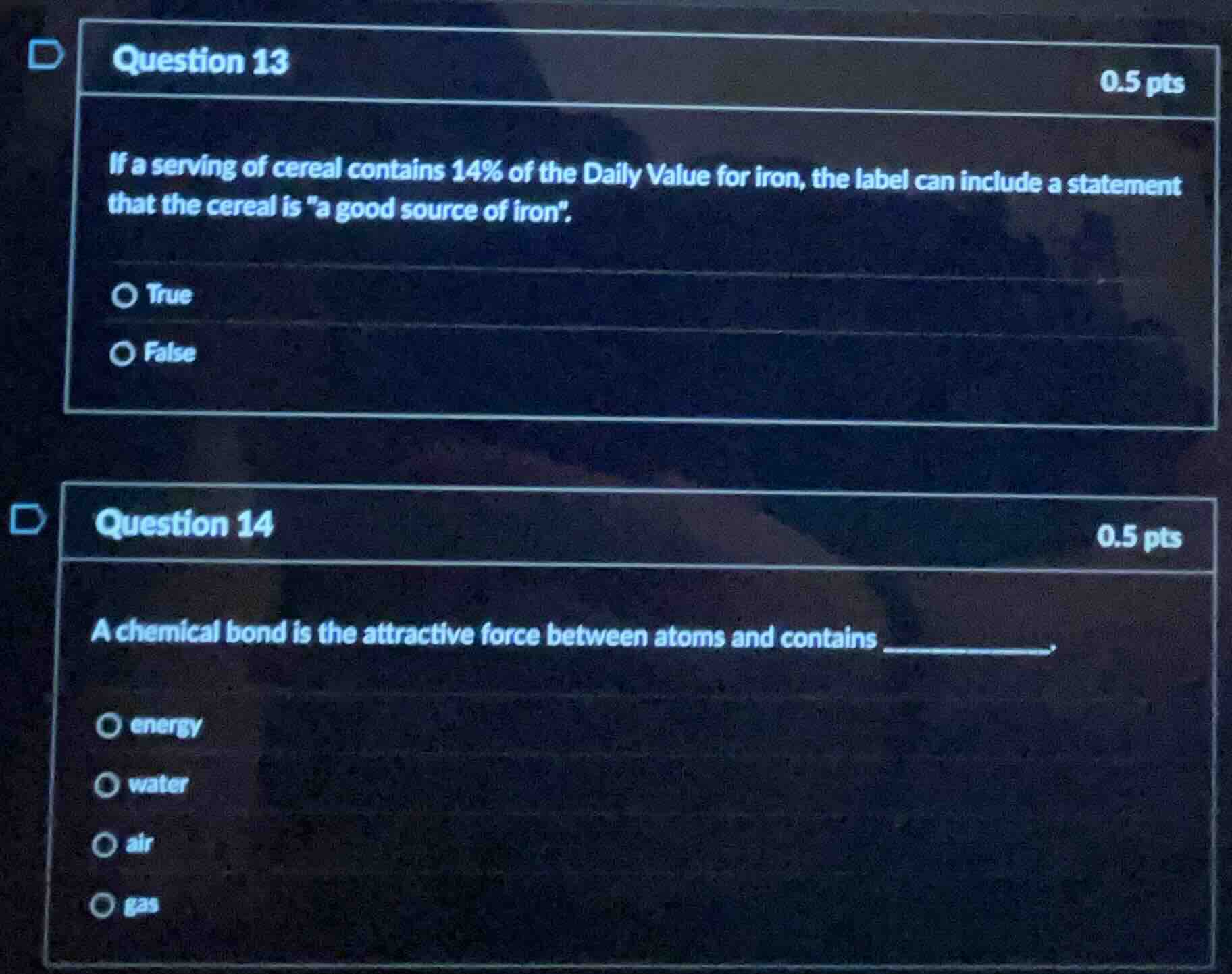 question 13 0.5 pts if a serving of cereal contains 14% of the daily va…