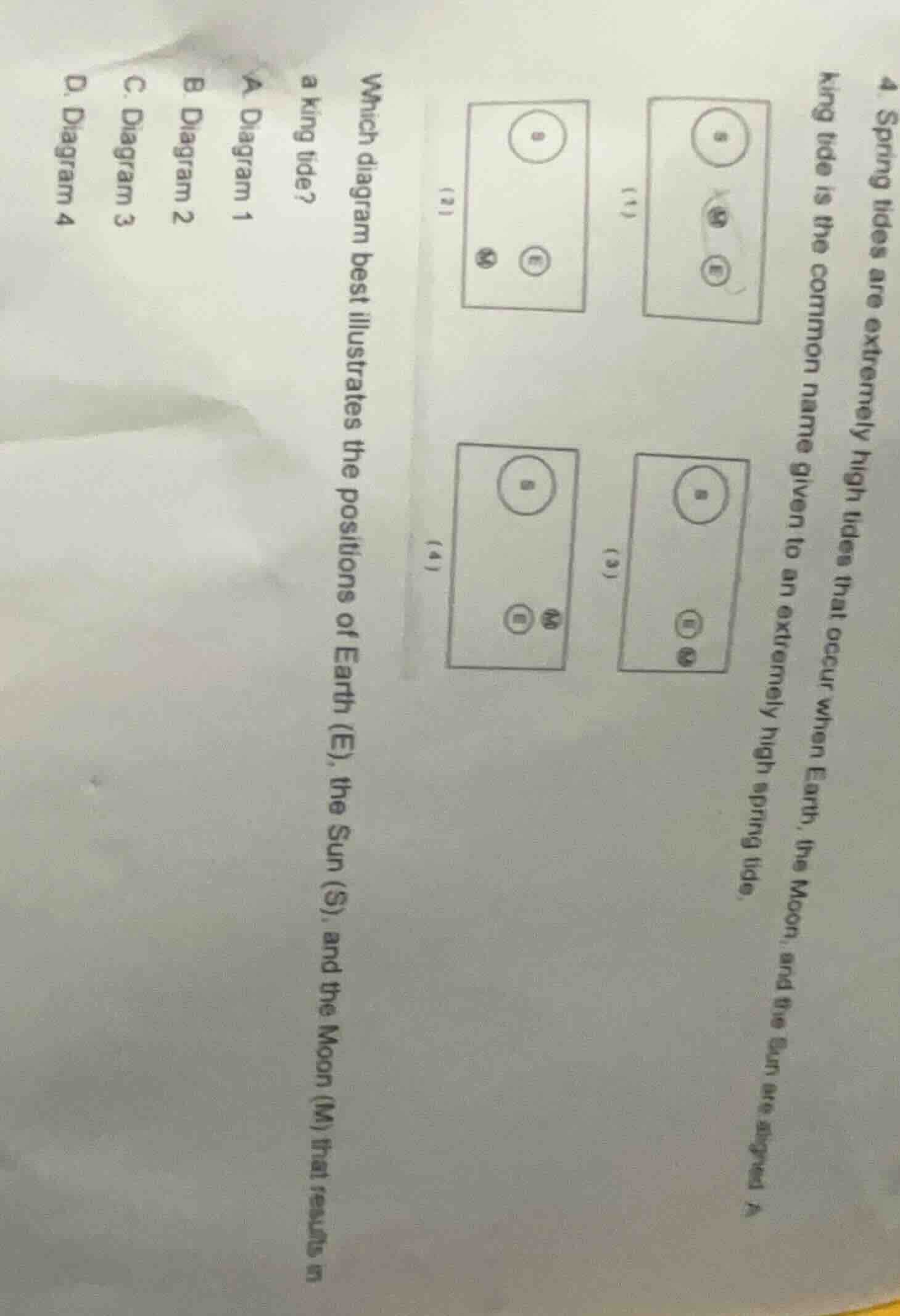 4. spring tides are extremely high tides that occur when earth, the moo…